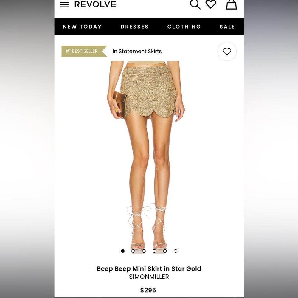 Simon Miller gold mini skirt